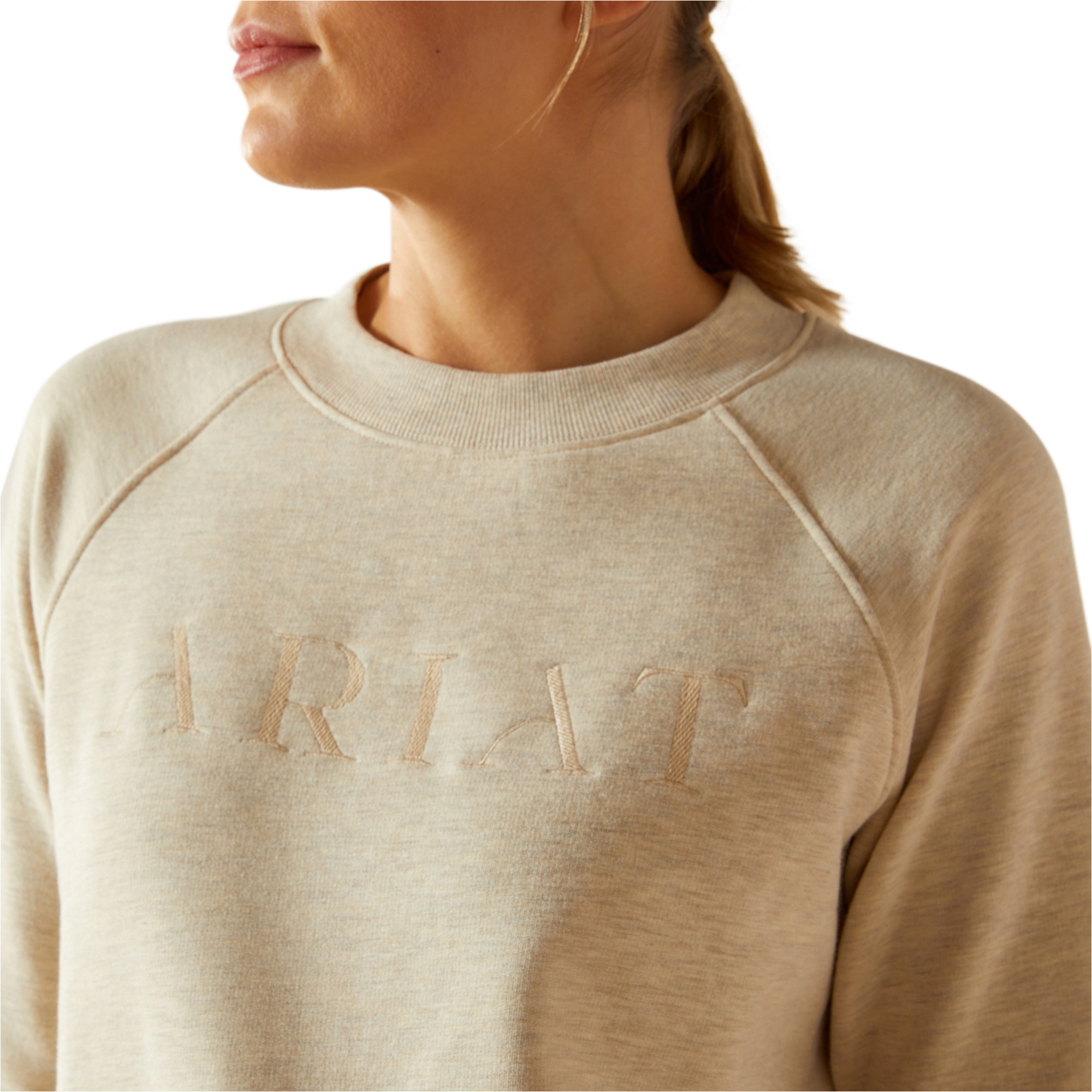 2025 Ariat Damen Martine Sweatshirt 10062860 - Pelican Heather